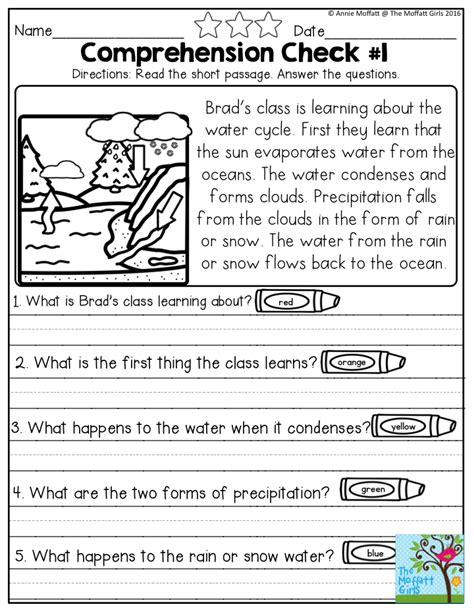 short passage with questions and answers for grade 5