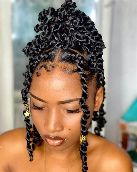 short passion twist braids hairstyles