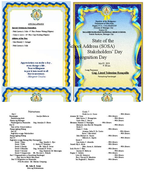 Short Program For Recognition Day