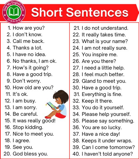 short sentences examples
