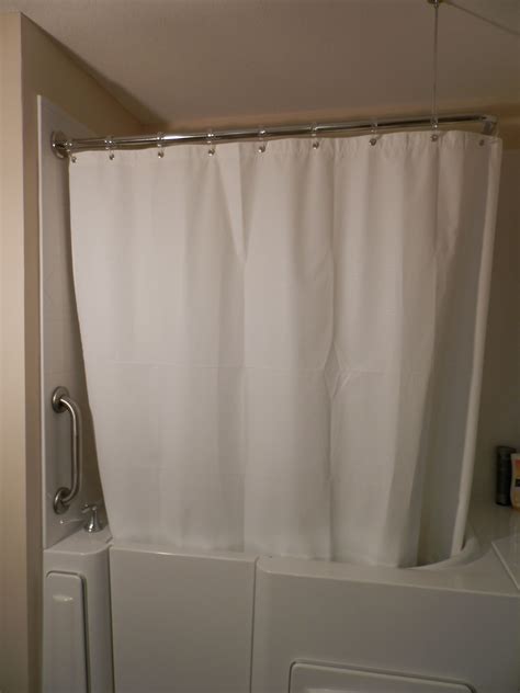 short shower curtains for walk in tubs