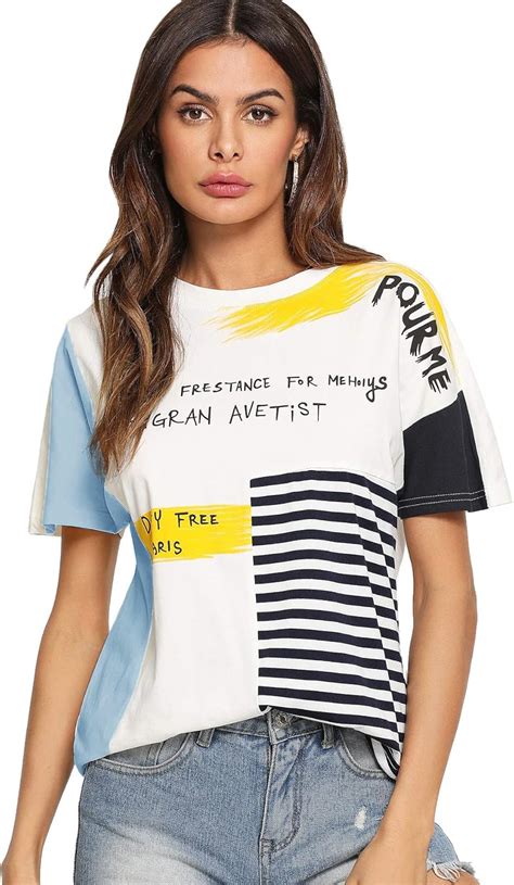short sleeve cute graphic tees for women