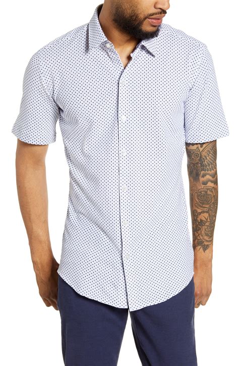 short sleeve shirts for men slim fit