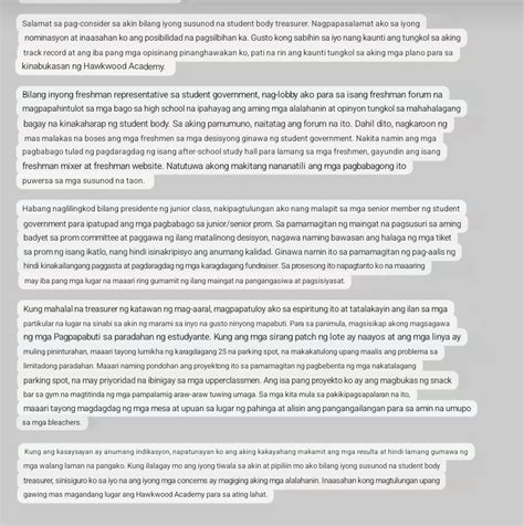 short speech examples tagalog