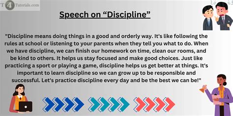 short speech on discipline for class 3