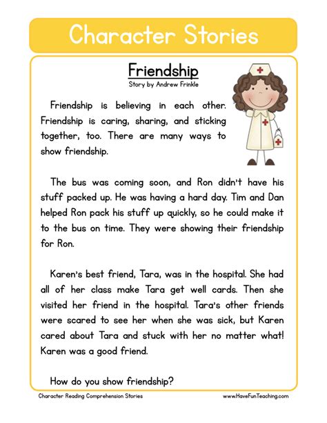 short story on friendship for kids