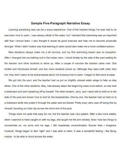 short story paragraph examples for students
