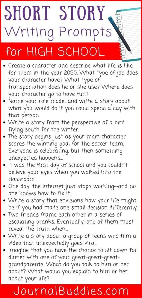 short story topics for high school students