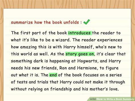 short summary of a book example