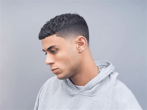 Short Tapered Hairstyles Black Men Wavy Haircut