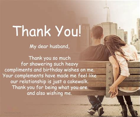 short thank you message on behalf of my husband on his birthday
