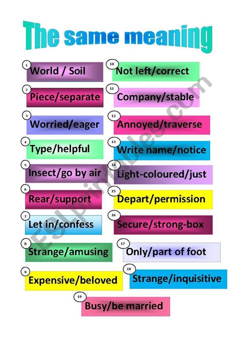 Short Time Same Meaning Word