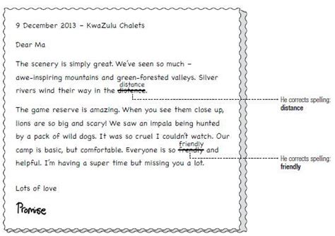 short transactional writing examples grade 12