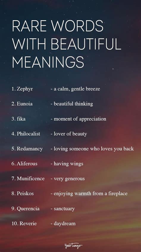 short unique words that start with a with meaning