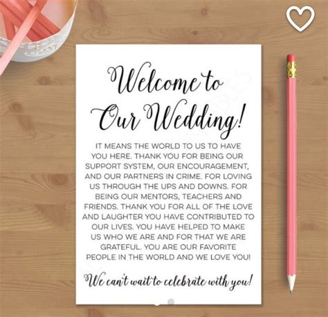 short welcome note for wedding guests funny
