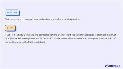 Shortcomings Of Environmental Command-And-Control Regulations