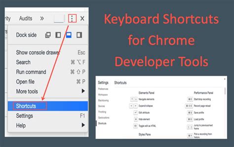shortcut for developer tools in chrome