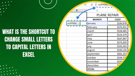 shortcut key for capital letters in excel 2007
