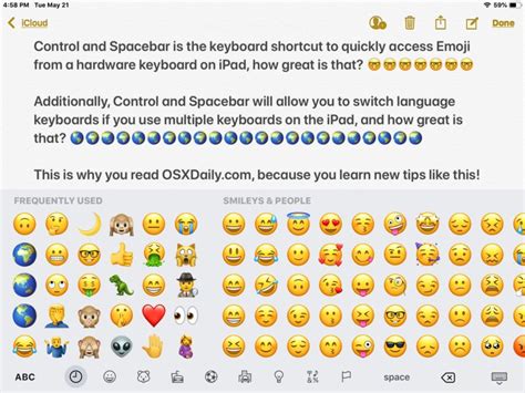 shortcut key for emoji keyboard