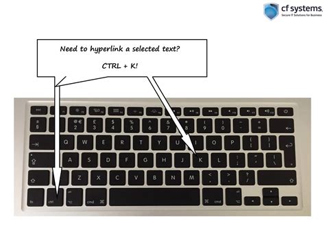 shortcut key for hyperlink