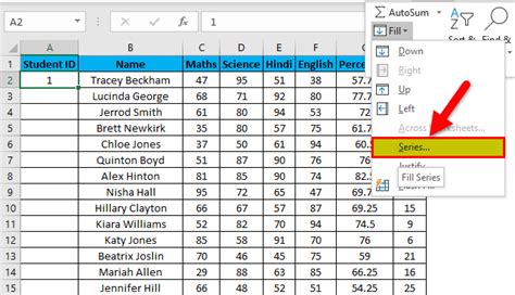 shortcut key for serial number in excel using formula