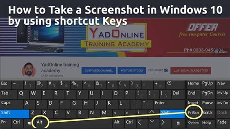 shortcut key for snapshot in windows 10