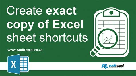 shortcut key to create duplicate sheet in excel