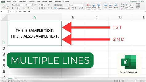 shortcut to add multiple lines in excel
