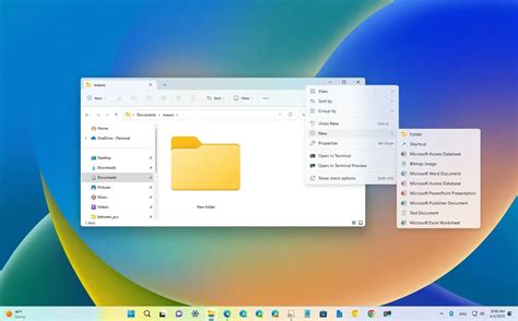 shortcut to create a new folder in windows explorer