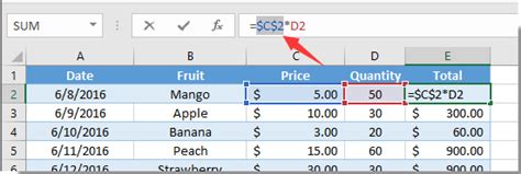 shortcut to lock cells in excel formula mac