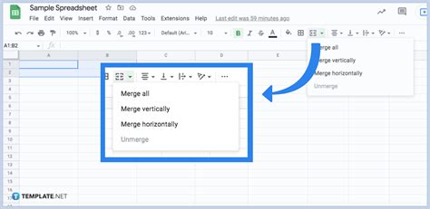 shortcut to merge cells in google sheets mac