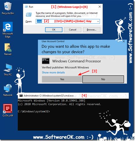 shortcut to open cmd in admin mode