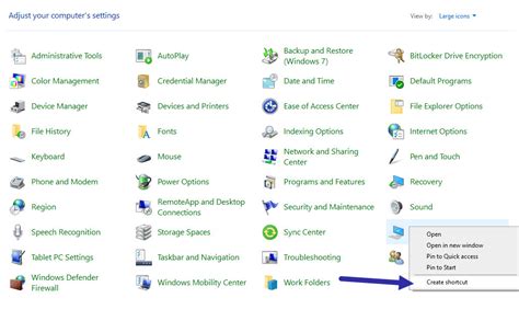shortcut to open system properties in windows 10
