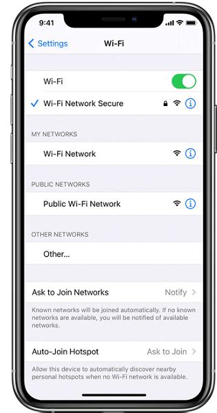 shortcut to open wifi settings iphone