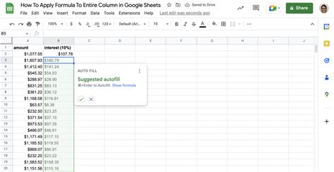 shortcut to select entire column in google sheets