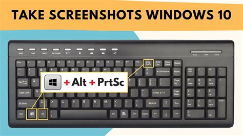 shortcut to take snapshot in windows 10