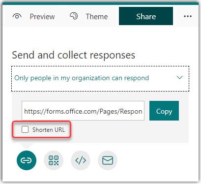 Shorten Url Microsoft Forms