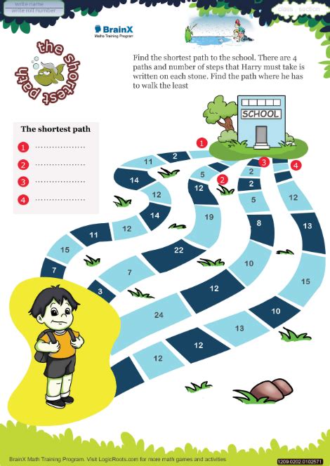 Shortest Path Problems Printable