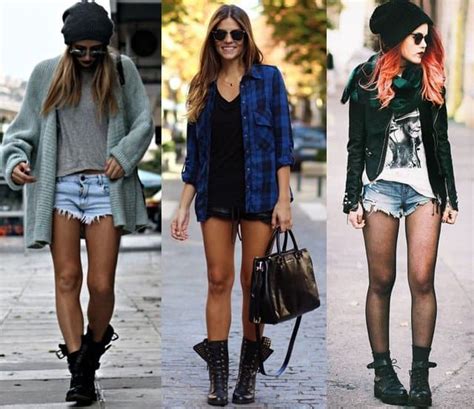 shorts and boots outfit ideas
