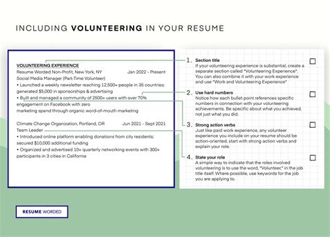 How to Put Volunteer Work on Your Resume Resume examples