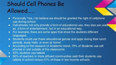 should cell phones be allowed in school
