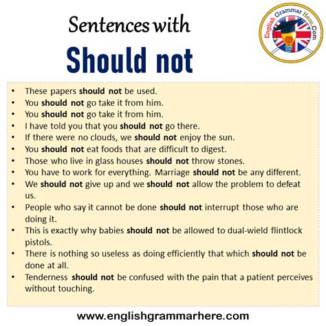 should not example sentence