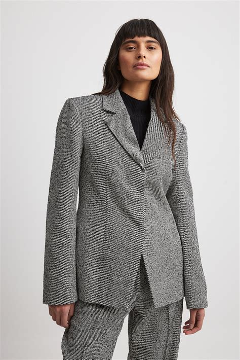 Shoulder Pads Wool Blazer