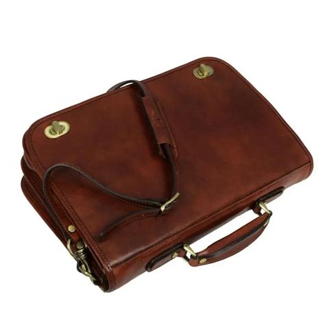 Shoulder Strap Leather Briefcase