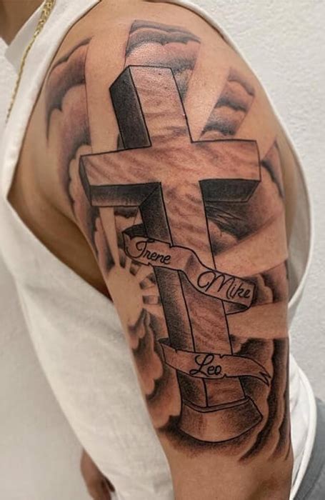 Shoulder Tattoos Cross