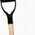 shovels typically have handles made of wood or