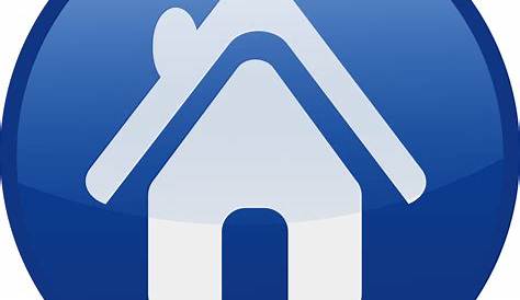 Blue Home Page Icon Png - Website Icon Home Png, Transparent Png - kindpng