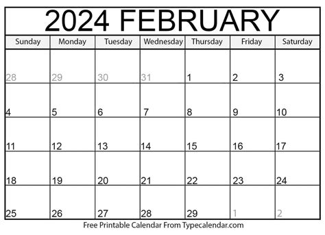 Show Me A Calendar Of February 2024