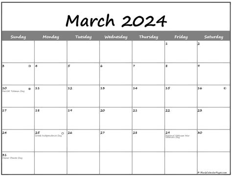 Show Me A Calendar Of March 2024