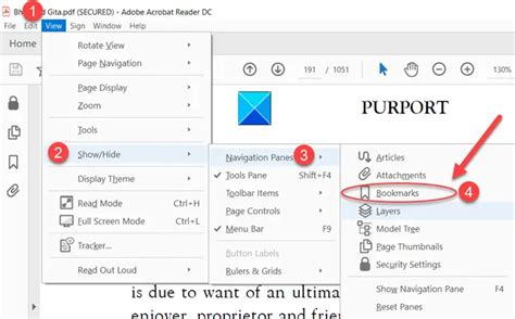 Show Bookmarks In Adobe Reader